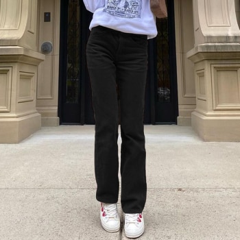 Hnedé Menčester Y2k Nohavice Pre Ženy 2021 Harajuku Klasické Žena Vintage Rovno Tepláky Nízkym Pásom Nohavíc Capri Žena 90. rokov